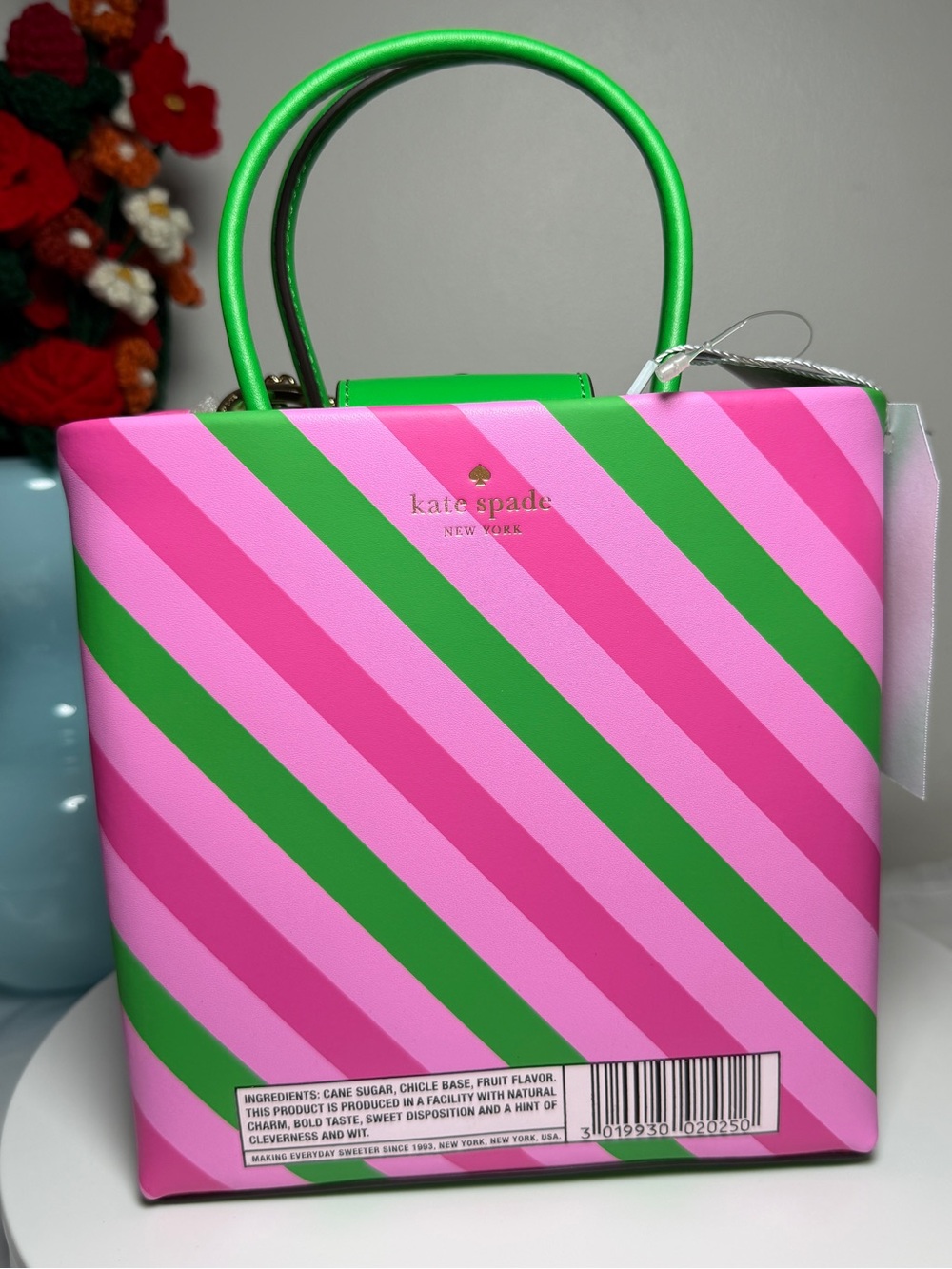 kate spade Strawberry Gum Graphic Handbag, wallet & bag charm NWT - Picture 5 of 13